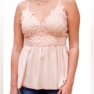 Blue B Collection Nude Lace Bralette Camisole Top US Size Small